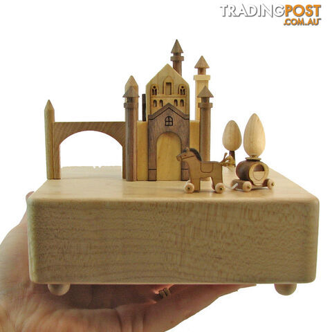 Castle and Carriage Moving Wooden Musical Box - CST01 - 4711717143497