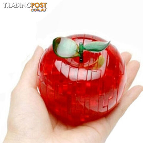3D Red Apple Crystal Puzzle - DRD03 - 4893718900054