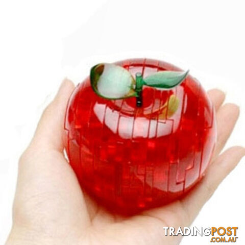 3D Red Apple Crystal Puzzle - DRD03 - 4893718900054