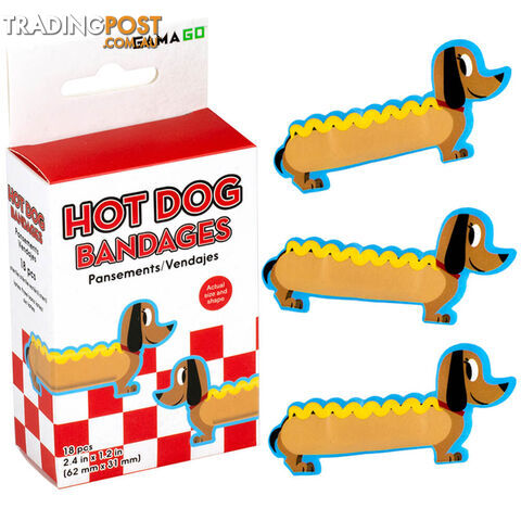 Hot Dog Bandages - HDOGB001 - 840391127685