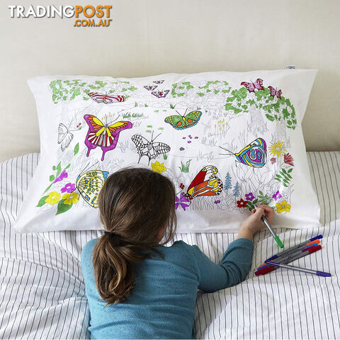 Colour and Learn Butterfly Pillowcase - CALPC01 - 5060255291887