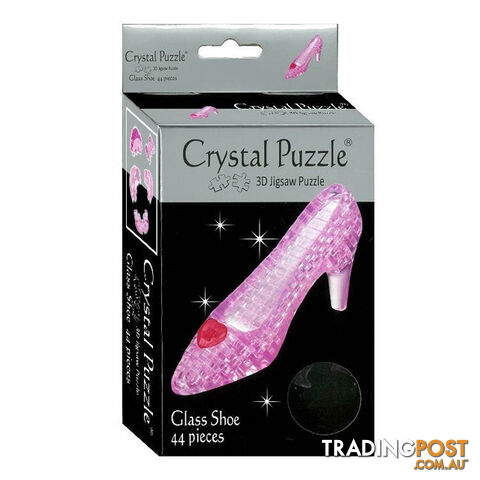 3D Glass Shoe Crystal Puzzle - DGL04 - 4893718902164