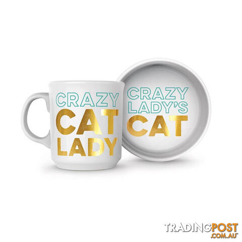 Crazy Cat Lady Bowl and Mug Set - CCLBOWLAMS - 728987033148