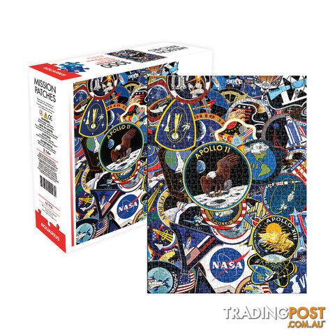 NASA Mission Patches 1000 piece Jigsaw Puzzle - NMPPJP01 - 840391124707
