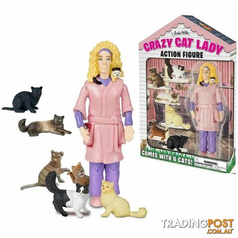 Crazy Cat Lady Action Figurine - AMPCCLAF01 - 739048124705