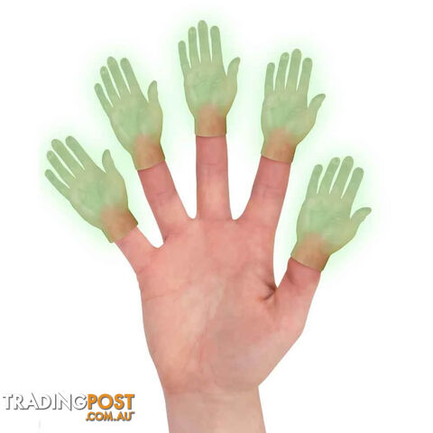 Glow in the Dark Finger Hands Finger Puppets 5 Pack - GITDFHFP5P01