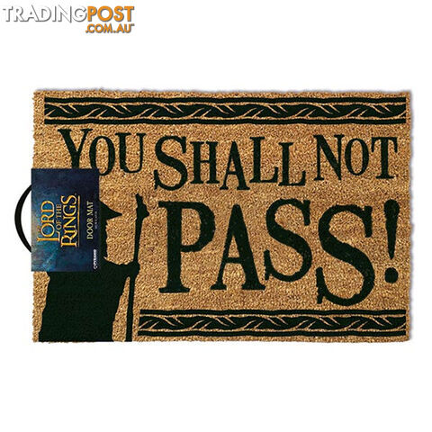 Lord of the Rings You Shall Not Pass Door Mat - LRD03 - 5050293850719