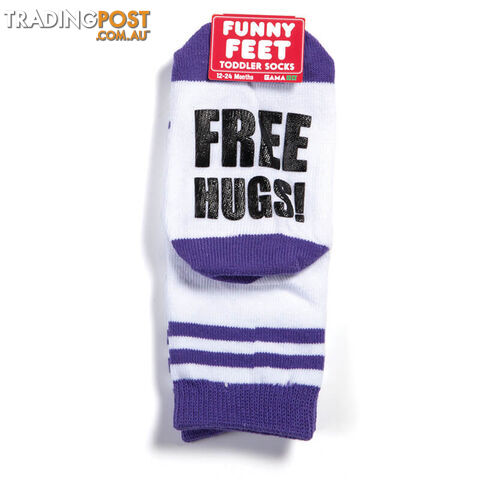 Free Hugs Funny Feet Toddler Socks - FRFFTS01 - 810314022731