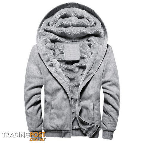 Custom Afterpay w11 gray / LFashion Bomber Mens Vintage Thickening Fleece Jacket Famous Brand Male Slim Fit Warm Coat