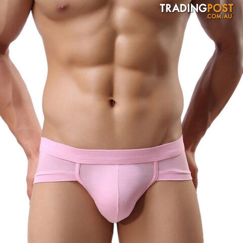 Custom Afterpay Pink / LTrunks Underwear Men Men's Briefs Shorts Bulge Pouch soft Underpants Solid color