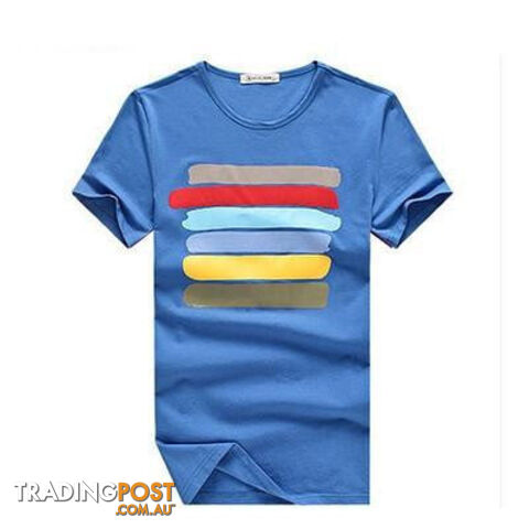 Custom Afterpay blue / Asian Lstyle cotton mens t shirt Clothing Slim T-shirt T-shirts men tops tees tshirts print t-shirt Y015