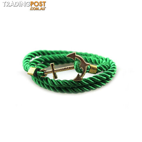 Custom Afterpay P1648Vintage Anchor Bracelet Men Women Trendy Rope Bracelet Fashion Accessories Fine Jewelry
