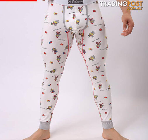 Custom Afterpay 1 / LWarm Men Long Johns Cotton Printed Thermal Underwear Men Thermo Underwear Long Johns Underpants qk04