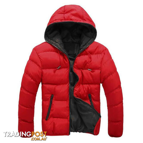 Custom Afterpay red / St Jacekt Men Brand Down Collar Casual Warm Coat Outerwear Parka Jacket Size Down Jacket Men M-3XL