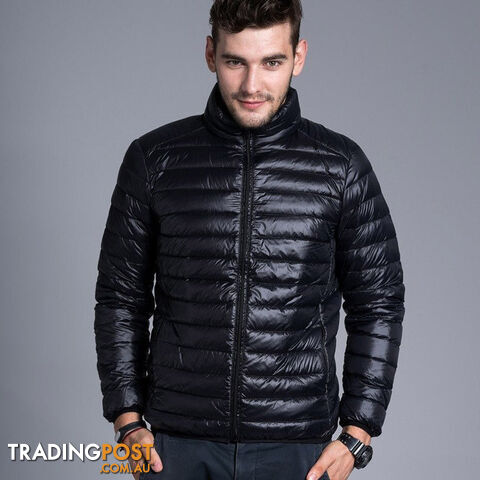 Custom Afterpay black / XLMen casual warm Jackets solid thin breathable Jacket Mens outwear Coat Lightweight parka Plus size XXXL hombre jaqueta