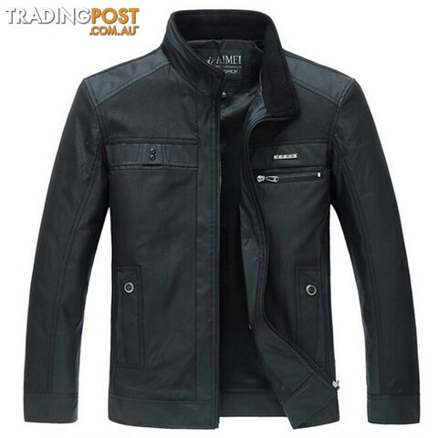 Custom Afterpay Black / XLMen Jackets Leisure Men's Jacket Thin Business Men Coat 4XL Zipper Black male Casual style Stand Collar jacket