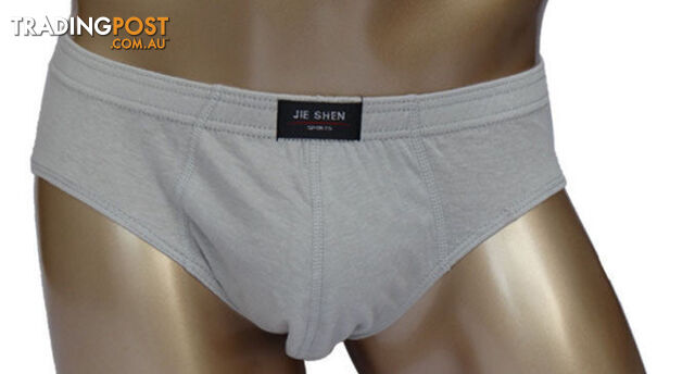 Custom Afterpay ligth gray / XXXLcotton underwear ultra-large size men's briefs male solid color underpants