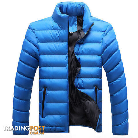 Custom Afterpay Blue black / XXLThick Jacket Men Duck Down Coat Man Parka Overcoat Stand Collar mens Jackets and Coats