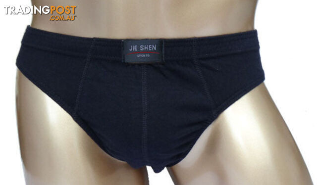 Custom Afterpay black / Lcotton underwear ultra-large size men's briefs male solid color underpants