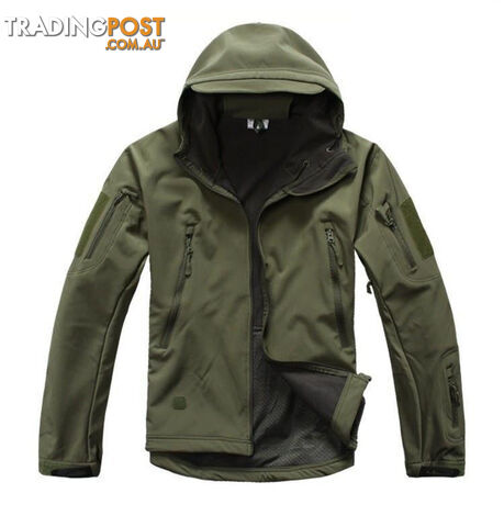 Custom Afterpay Army Green / LTactical Snake Camouflage Army Jacket Men Military Shark V4.5 Waterproof Soft Shell Outdoors Jackets Fleece Hooded Camo Clothes