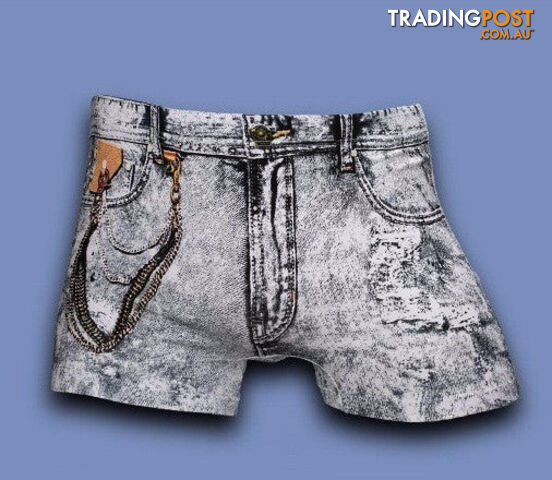 Custom Afterpay B3 / XLMen underwear Boxers Men Print boxers Spandex Cotton underwear men cuecas Boxers Fashion Denim Men's shorts boxer