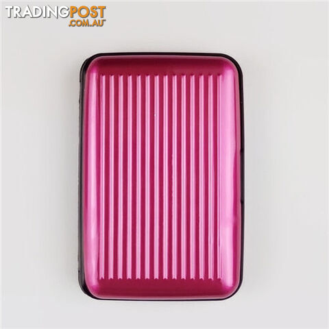 Custom Afterpay pinkMen Aluminum Bank Card Holder Blocking Hard Case Wallet Solid Credit Card Anti-RFID Scanning Protect Card Holder