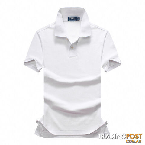Custom Afterpay White / SHigh Men Black Polo Shirts White Logo Cotton Short Sleeve Business Casual Men Luxury Brand Shirts Plus Size