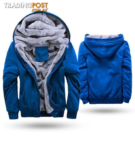 Custom Afterpay w11 blue / SFashion Bomber Mens Vintage Thickening Fleece Jacket Famous Brand Male Slim Fit Warm Coat