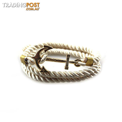 Custom Afterpay P1649Vintage Anchor Bracelet Men Women Trendy Rope Bracelet Fashion Accessories Fine Jewelry
