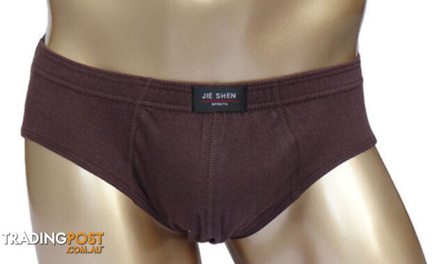 Custom Afterpay brown / 5XLcotton underwear ultra-large size men's briefs male solid color underpants