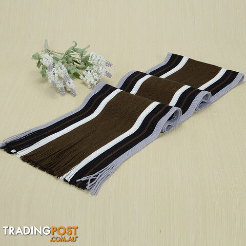 Custom Afterpay coffeescarf men striped cotton scarf female & male brand shawl wrap knit cashmere bufandas Striped scarf with tassels