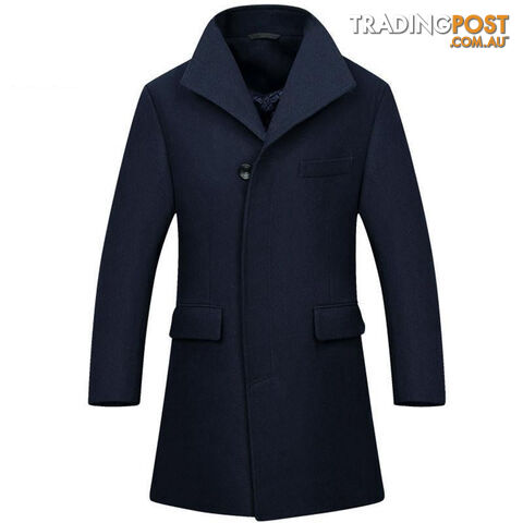Custom Afterpay navy / MMan Long trench coat wool coat peacoat Men's wool Coat mens overcoat men's coats male clothing,M-3XL, 1668