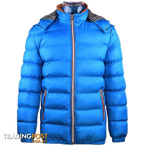 Custom Afterpay blue / MMen Fashion Casual Down Parka Hooded Man Coat Jacket Windproof High Plus Size MWM516