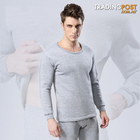 Custom Afterpay Silver / XLMens Thermal Underwear Mens Long Johns Black Thermal Underwear Sets Thick Plus Velet Long Johns For Man
