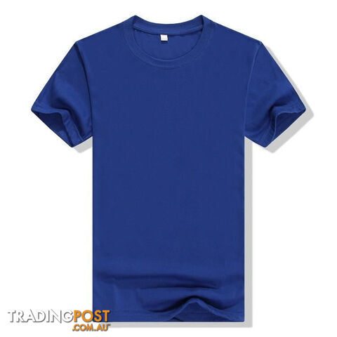 Custom Afterpay Deep Blue / 4XLStyle Cotton Short Sleeve Men's Fashion Basic Solid T-Shirt Size S-4XL