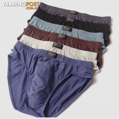 Custom Afterpay random / Lcotton underwear ultra-large size men's briefs male solid color underpants