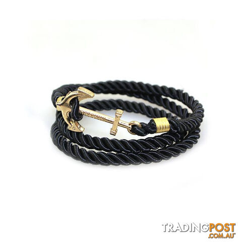 Custom Afterpay P1654Vintage Anchor Bracelet Men Women Trendy Rope Bracelet Fashion Accessories Fine Jewelry