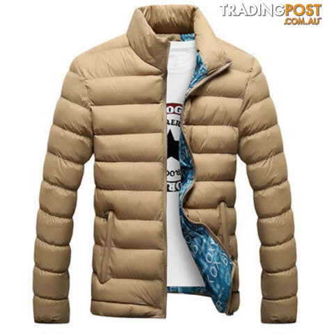 Custom Afterpay Beige / MJacket Men Men Cotton Blend Coats Zipper Mens Jacket Casual Thick Outwear For Men Asia Size 4XL Clothing Male,EDA104