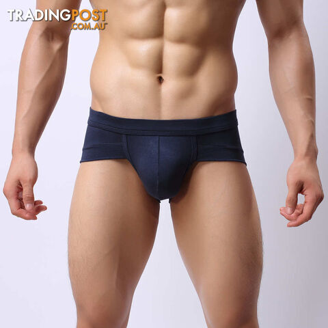 Custom Afterpay blue / XLHigh fashion brand Modal U convex men's underwear male modal panties male sexy mens panties man