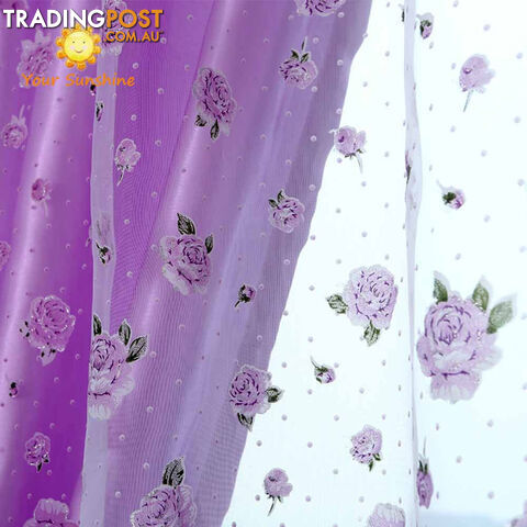 Custom Afterpay rod pocket / W400 x H270cmrose modern tulle for windows shade sheer curtains fabric for kitchen blinds living room the bedroom window treatments