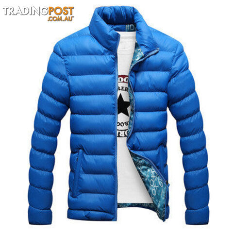 Custom Afterpay color blue / 4XLJacket Men Men Cotton Blend Coats Zipper Mens Jacket Casual Thick Outwear For Men Asia Size 4XL Clothing Male,EDA104