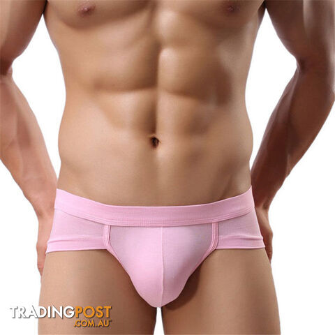 Custom Afterpay Pink / XLTrunks Underwear Men Men's Boxer Shorts Bulge Pouch soft Underpants Low Waist 5 Colors High