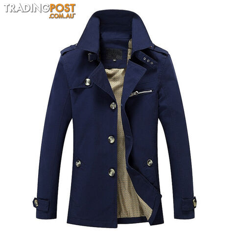 Custom Afterpay blue / XXXLCasual Men Jacket Arrival Cool Slim Fit Style Brand Clothing Army Cotton High Coat Jacket Men