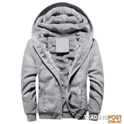 Custom Afterpay w11 gray / XXXLFashion Bomber Mens Vintage Thickening Fleece Jacket Famous Brand Male Slim Fit Warm Coat
