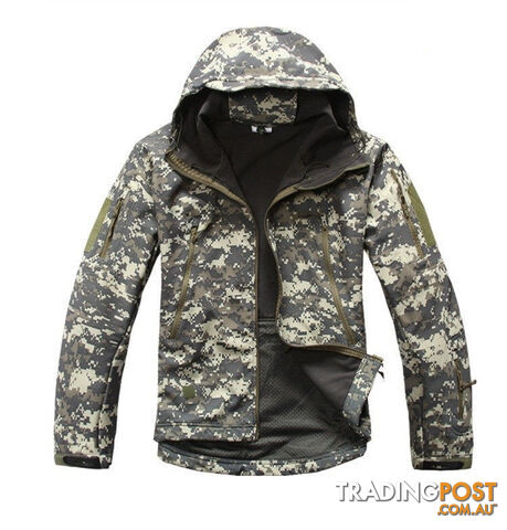 Custom Afterpay ACU / SLurker Shark Skin Soft Shell V4 Outdoors Military Tactical Jacket Men Waterproof Windproof Coat Hunter Camouflage Army Clothing