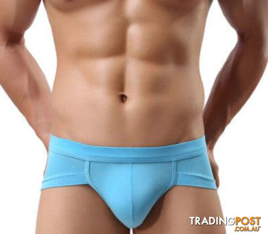 Custom Afterpay Sky Blue / XXLAmazing Men Underwear Men's Briefs Soft Underpants 5Colors
