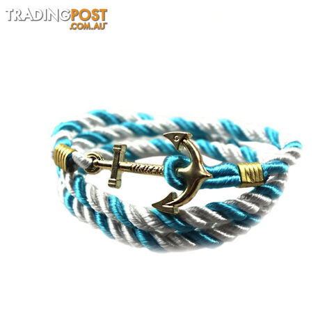 Custom Afterpay P1657Vintage Anchor Bracelet Men Women Trendy Rope Bracelet Fashion Accessories Fine Jewelry