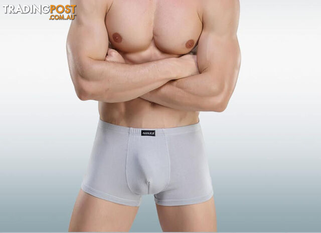 Custom Afterpay lightgray2 / XLSoft breathable Bamboo fiber Men Underwear U convex corner men's modal Flower printed pants Boxers Shorts