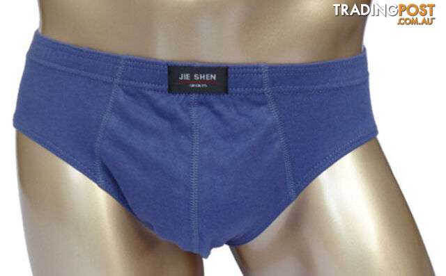 Custom Afterpay blue / 5XLcotton underwear ultra-large size men's briefs male solid color underpants