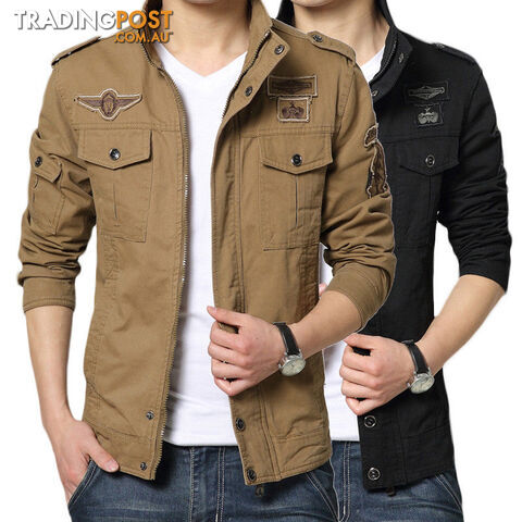 Custom Afterpay Black / MFashion Slim Fit Outwear Jacket Plus Size M-6XL High Jeeps Jacket Coat Top Design Jacket Men